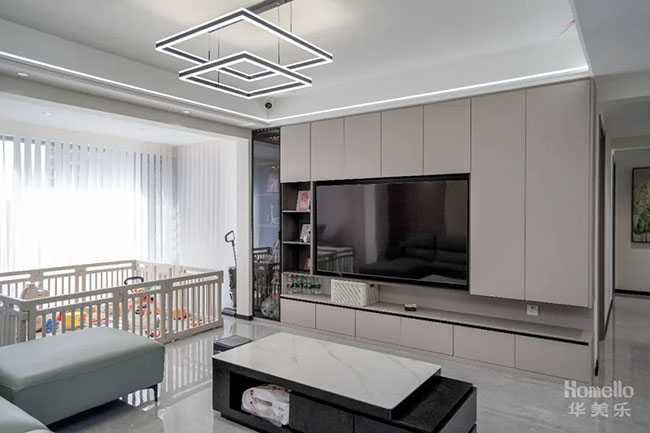 150㎡四居室現(xiàn)代風(fēng)，結(jié)構(gòu)簡(jiǎn)單舒適空間足，功能性拉滿的樂(lè)居